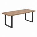 Esstisch Braun Schwarz Holzwerkstoff Stahl rechteckig 180 x 90 x 75 cm