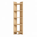 Eckregal Bücherregal Eiche hell Spanplatte Viertelkreis 30 x 30 x 180 cm 5 Ebenen